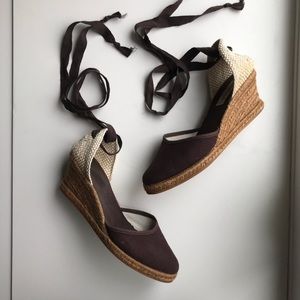 Espadrille Brown Wedges Shoes
